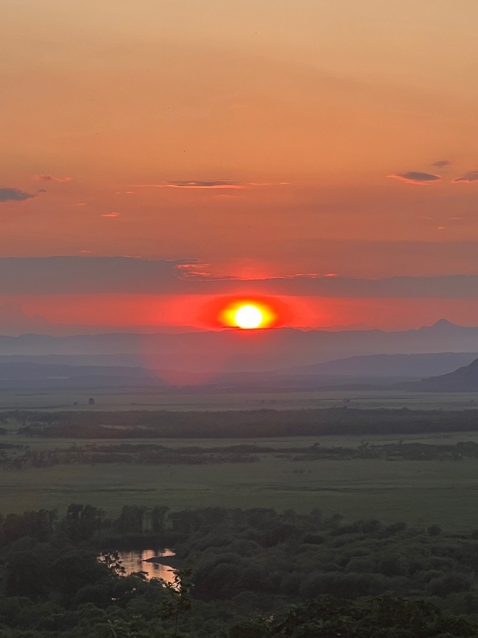 釧路湿原の夕日